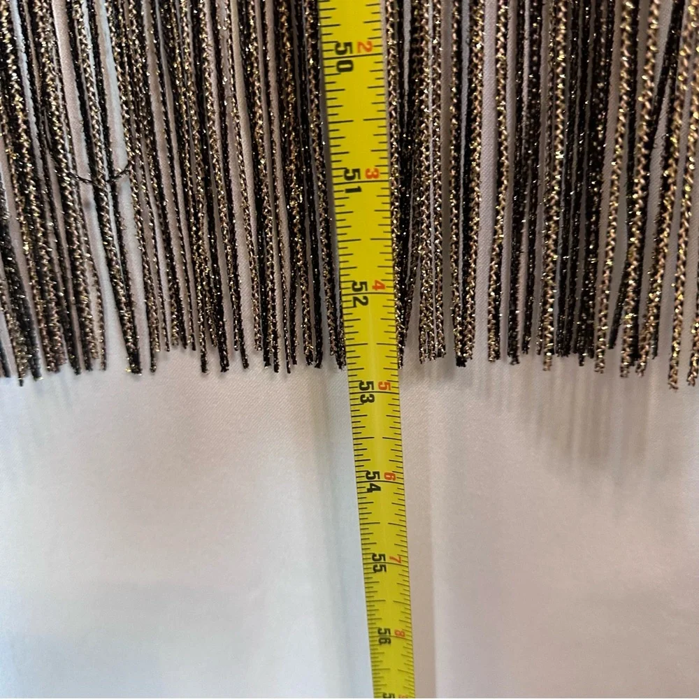 Vintage MSK Maxi Flapper Dress Gold Metallic Blend Lined Sz 10 Y2K 90s Made‎ USA - Picture 8 of 12